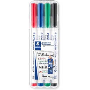 Staedtler Lumocolor 301, Feutres pour tableau blanc effacables a  sec, Sans xylene ni toluene et quasi-inodore, Pointe ogive de 