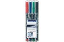 Staedtler 313 WP4 Etui de 4 Feutres Pointe 0,4 mm Assortis