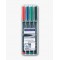 Staedtler 311 WP4 marqueur Black,Blue,Green,Red 4 pc(s) - Marqueurs (Black,Blue,Green,Red, Grey, Polypropylene, 0.4 mm, 4 pc(s))