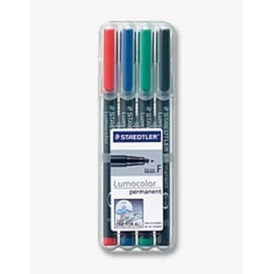 Staedtler 311 WP4 marqueur Black,Blue,Green,Red 4 pc(s) - Marqueurs (Black,Blue,Green,Red, Grey, Polypropylene, 0.4 mm, 4 pc(s))