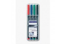 Staedtler 311 WP4 marqueur Black,Blue,Green,Red 4 pc(s) - Marqueurs (Black,Blue,Green,Red, Grey, Polypropylene, 0.4 mm, 4 pc(s))