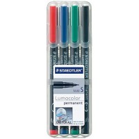 Staedtler 313 WP4 Etui de 4 Feutres Pointe 0,4 mm Assortis