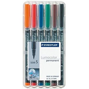 Viltstift Staedtler OHP Lumocolor SF313 6stuks assorti fijn