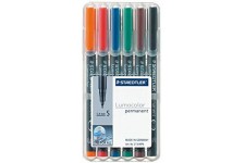 Viltstift Staedtler OHP Lumocolor SF313 6stuks assorti fijn