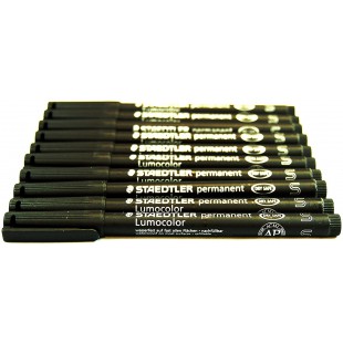 STAEDTLER Marqueurs permanent"Lumocolor 313S" Pte Fine 0,4 mm Noir