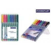 Staedtler© Fein Stylo Stylet universel Lumocolor non permanents pour, M, Staedtler Boite avec 8 couleurs