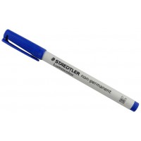 STAEDTLER Feutre pour retroprojection pointe moyenne encre soluble bleue