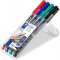 Staedtler Lumocolor 317, Feutres permanents a  pointe moyenne pour toutes les surfaces, Sans xylene ni toluene, Set de 4 couleur