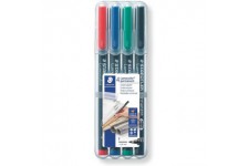 Staedtler 318 WP4 Etui de 4 Feutres Pointe 0,6 mm Assortis