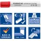 Staedtler Lumocolor marqueur pour tableaux blancs a  pointe biseautee, sechage rapide, pointe bloquee, encre de couleur rouge, L