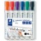 Staedtler 351 B WP6 ST Lumocolor Set de 6 Marqueurs pour tableau blanc effacable a  sec pointe biseautee 2 a  5 mm Couleurs Inte