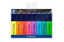 Staedtler 364 WP8 Textsurfer Classic, Surligneurs Fluorescents De Haute Qualite Resistants Aux Uv, Pointe Biseautee De 1 a€ 5 Mm