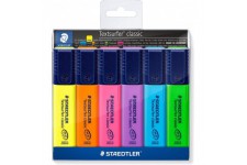 Staedtler 364 WP6 Textsurfer Classic, Surligneurs Fluorescents De Haute Qualite Resistants Aux Uv, Pointe Biseautee De 1 a€ 5 Mm