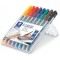 Staedtler Lumocolor 318, Feutres permanents a  pointe fine pour toutes les surfaces & Lumocolor Permanent, Feutres noirs indeleb