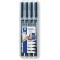 Staedtler Lumocolor 318, Feutres permanents a  pointe fine pour toutes les surfaces & Lumocolor Permanent, Feutres noirs indeleb