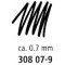 Staedtler - Pigment Liner 308 - Feutre Pointe Calibree 0.7 mm Noir