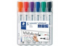 Staedtler Lumocolor 351, Marqueurs pour tableau blanc effacables a  sec, Sans xylene ni toluene et quasi-inodore, Pointe ogive d