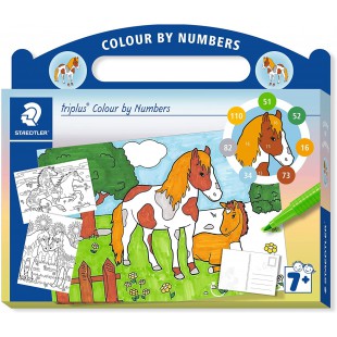 STAEDTLER 34 CBN01 Triplus Color par numero, chevaux, 34 CBN01 ST