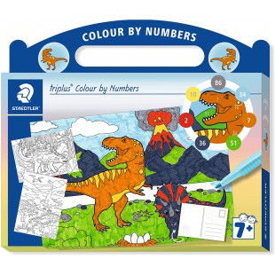 STAEDTLER 34 CBN02 Triplus couleur par chiffres, dinosaure
