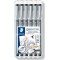 334 SB20 0.3 mm Triplus Fineliner Pen - (Pack of 20) & Pigment Liner, Feutres de dessin a  encre pigmentee noire infalsifiable, 