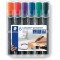 Lumocolor 350 - Etui Chevalet Staedtler Box 6 Marqueurs Permanents Pointe Biseau 2 a€ 5 Mm Assortis