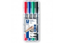 Staedtler Lumocolor 348, Feutres indelebiles a double pointe, Pointe moyenne de 1.5 mm et pointe fine de 0.6 mm, et