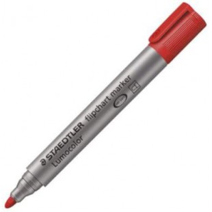 Lot de 10 : STAEDTLER Marqueur de conference Lumocolor 356, rouge 