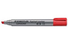 Lot de 10 : STAEDTLER Marqueur de conference Lumocolor 356B, rouge 