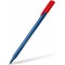 Staedtler Triplus Ballpoint, Stylos-bille triangulaires a  pointe moyenne, etui chevalet avec 4 couleurs lumineuses assorties, 4