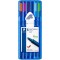 Staedtler Triplus Ballpoint, Stylos-bille triangulaires a  pointe extra-large, etui chevalet avec 6 couleurs lumineuses assortie