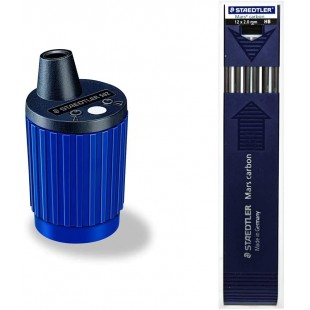 Staedtler Mars 502, Taille-mine a reservoir pour les mines de 2 mm, Pour un affutage de mine d'une grande precision,