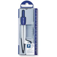 Staedtler Noris 550, Compas scolaire de precision avec attache-compas universelle integree pour crayon a  papier, Ideal pour le 