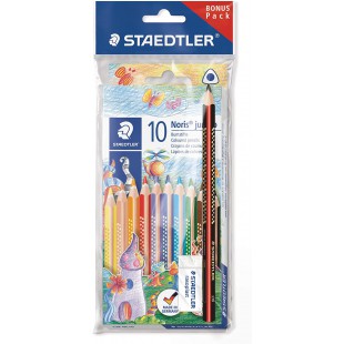 Staedtler Jumbo Crayons De Couleur Noris Club, Resistance a  La Rupture , Forme Triangulaire, Systeme ABS, adaptee aux enfants s