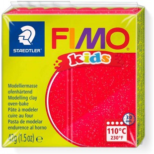 Kids Pate a modeler durcissante au four 42g Rouge paillete