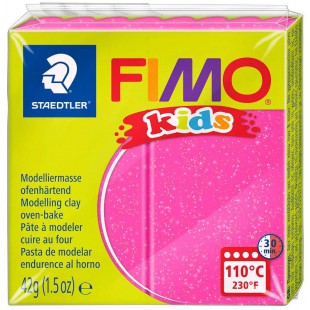 Staedtler - Fimo kids - Pain Pate a   Modeler 42 g Rose Paillete