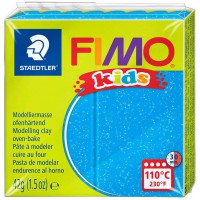 Staedtler - Fimo kids - Pain Pate a   Modeler 42 g Bleu Paillete