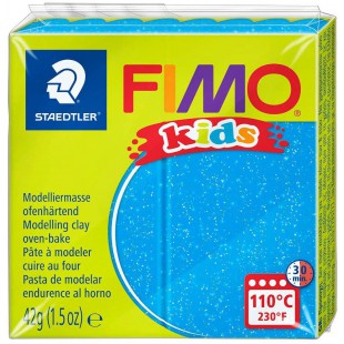 Staedtler - Fimo kids - Pain Pate a   Modeler 42 g Bleu Paillete