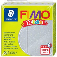 Staedtler - Fimo kids - Pain Pate a   Modeler 42 g Gris Paillete