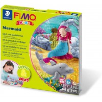 Staedtler - Fimo kids Form&Play - Set Sirene 4 Pains Pate a   Modeler 42 g Assortis + 1 Outil de Modelage + 1 Decor