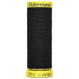GuTERMANN Fil a  Coudre Fil elastique SB, Couleur: 4017 Noir
