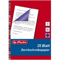 10303717 Lot de 25 feuilles de papier carbone pour ecriture a  la main A4 (Bleu) (Import Allemagne)