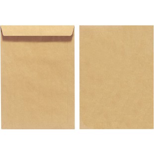 Enveloppes d'expedition B4 100 g - Papier recycle - Ange bleu - Sous vide - Marron