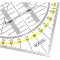 Grande Triangle de geometrie avec poignee, 1 piece en blister Petit