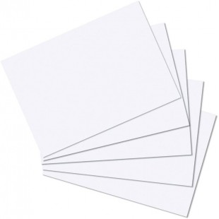 10621423 Fiches bristol format A6 Blanc - 100 Feuilles