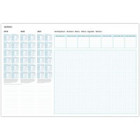 10621498 Sous-main 50 feuilles de papier avec calendriers 2011/12/13 59 x 40 cm (Blanc/impression bleue et noire) (Import Allema