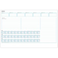 10621506 Sous-main 50 feuilles de papier avec calendriers 16/17/18 58 x 38 cm (Blanc/impression bleue et noire) (Import Allemagn