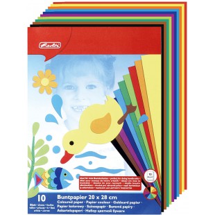 10668085 Multicolore Bloc de papier, 280 x 200 mm, contenu : 10 feuilles