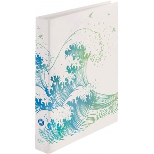 maX.file 50033416 Classeur A4 a  2 anneaux Motif vague verte