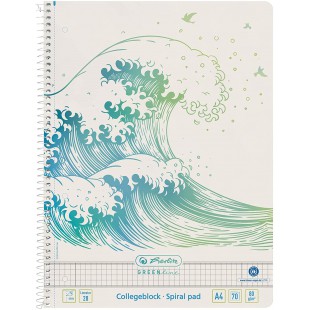 Greenline Bloc a spirales A4 70 feuilles lignees 28 feuilles