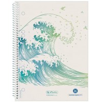50033492 GREENline Quadrille Vague Spirale Cahier, Taille A5, 80g/m2, Blanc